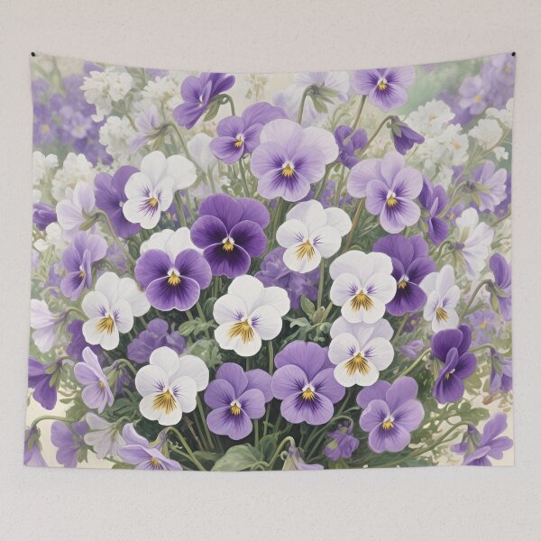 Item preview, Violet Flower Bouquet Watercolor | February Birth Flower Botanical Floral Art designed and sold by Debbie Schulte.