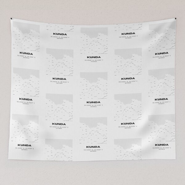 Item preview, Kunda Coordinates Print | 59.5000° N 26.5333° E | Estonia City Wall Art designed and sold by RM-Journey.