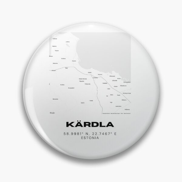 Item preview, Kärdla Estonia Coordinates Wall Art | 58.9981° N 22.7467° E designed and sold by RM-Journey.