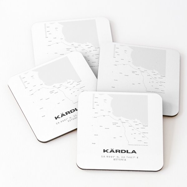 Item preview, Kärdla Estonia Coordinates Wall Art | 58.9981° N 22.7467° E designed and sold by RM-Journey.