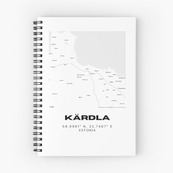 Item preview, Kärdla Estonia Coordinates Wall Art | 58.9981° N 22.7467° E designed and sold by RM-Journey.