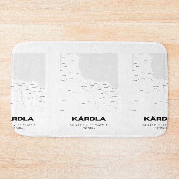 Item preview, Kärdla Estonia Coordinates Wall Art | 58.9981° N 22.7467° E designed and sold by RM-Journey.