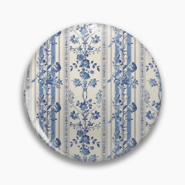 Item preview, Vintage Shabby Chic Floral Blue Pattern designed and sold by LouieVanille.