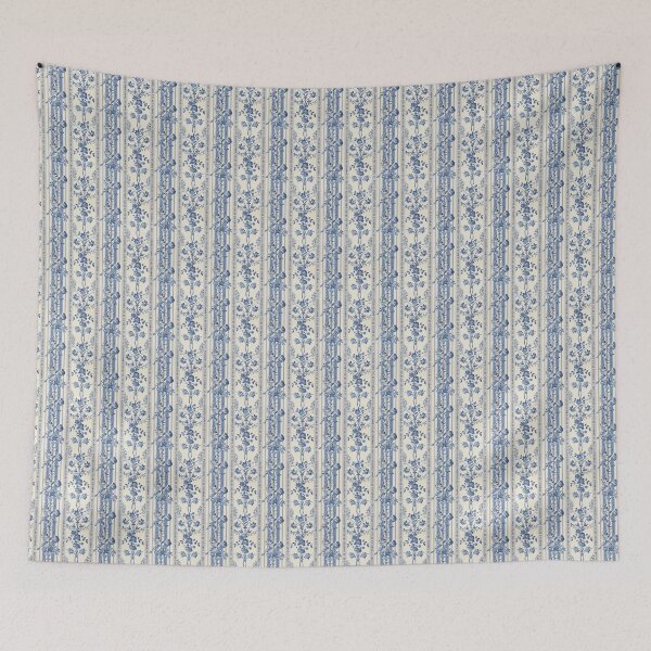 Item preview, Vintage Shabby Chic Floral Blue Pattern designed and sold by LouieVanille.
