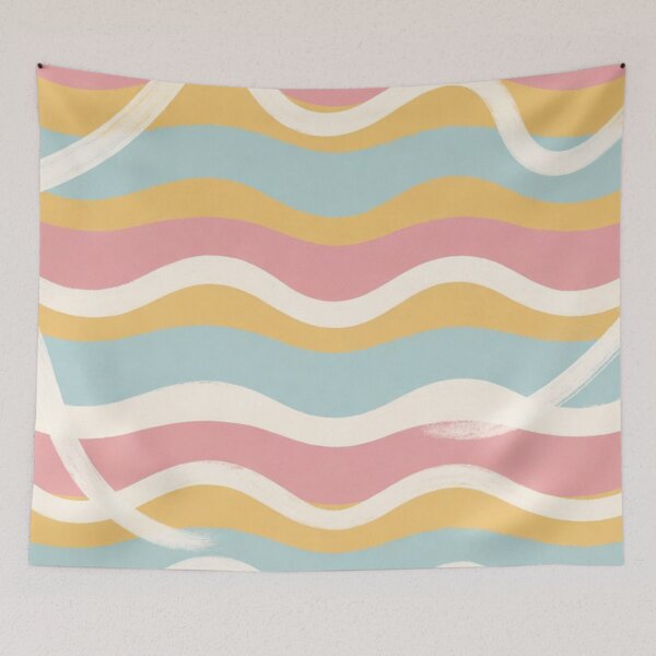 Item preview, Pastel Rainbow Wavy Stripe Pattern designed and sold by SassyArtistry.