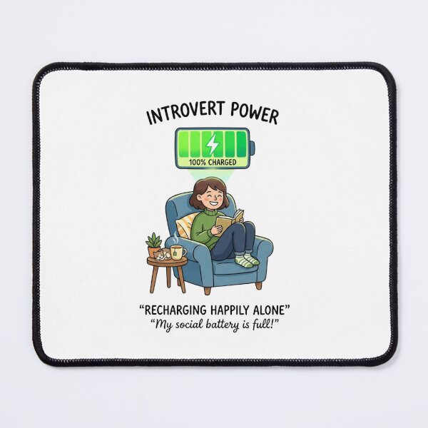 Item preview, Social Battery Recharging When Alone designed and sold by Quiet Mode Studio.