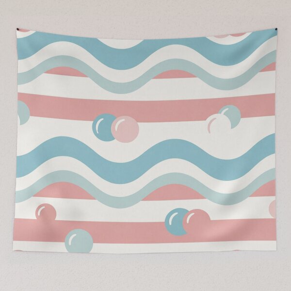 Item preview, Pastel Retro Waves and Stripes designed and sold by SassyArtistry.