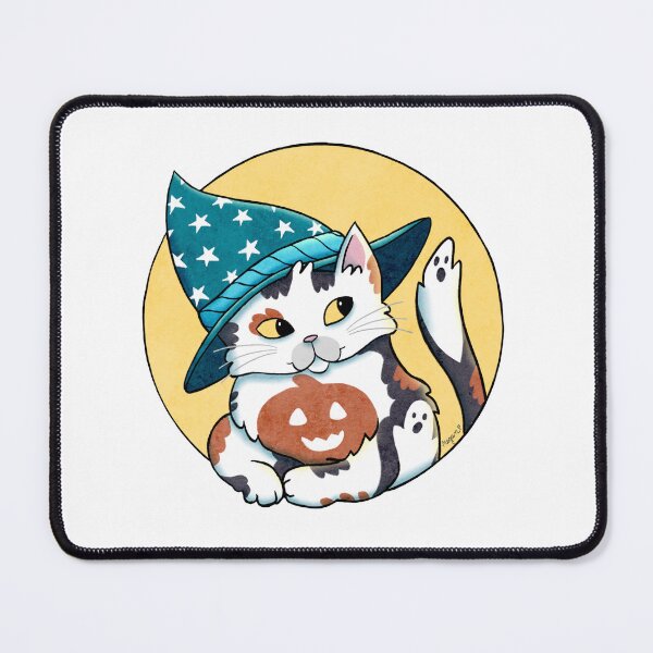 Item preview, Halloween Calico Witch Cat designed and sold by Megan Makes Art VT.