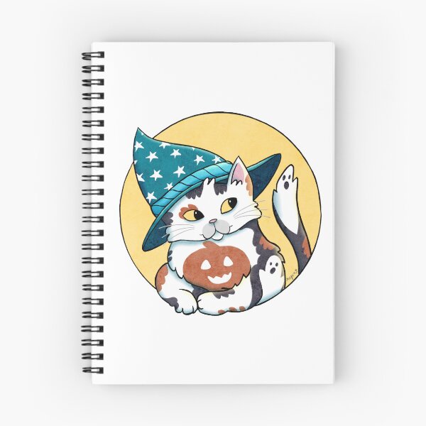 Item preview, Halloween Calico Witch Cat designed and sold by Megan Makes Art VT.
