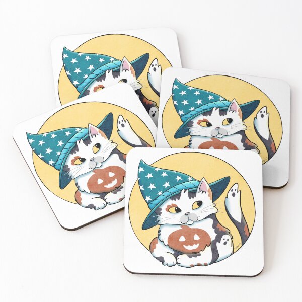 Item preview, Halloween Calico Witch Cat designed and sold by Megan Makes Art VT.