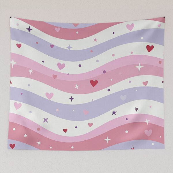 Item preview, Pastel Heart Wavy Background designed and sold by SassyArtistry.