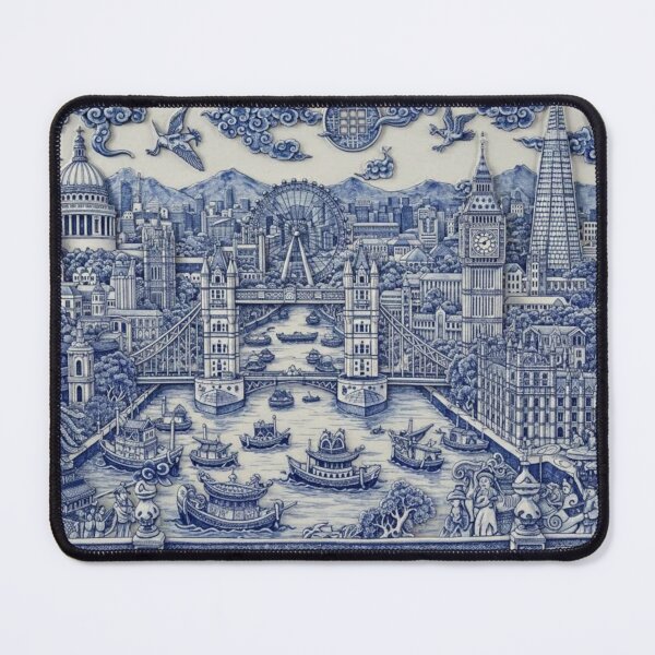 Item preview, Willow Pattern London Panorama 1 designed and sold by NickWhittleArt.