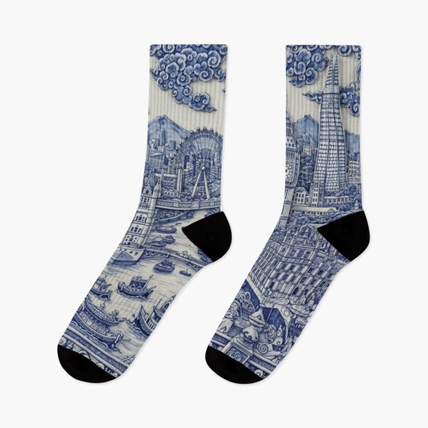 Item preview, Willow Pattern London Panorama 1 designed and sold by NickWhittleArt.