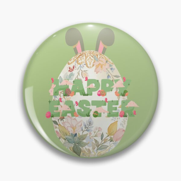 Item preview, Happy Easter Bunny Ears - Cute Spring Flowers Easter Design. designed and sold by LunaPrintCo.