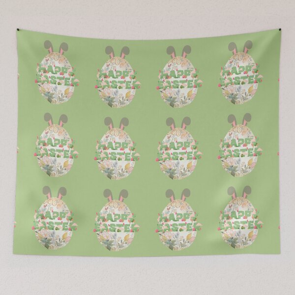 Item preview, Happy Easter Bunny Ears - Cute Spring Flowers Easter Design. designed and sold by LunaPrintCo.