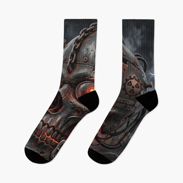 Item preview, Biomechanical Steampunk Skull Industrial Hellfire Art designed and sold by JanRizz.
