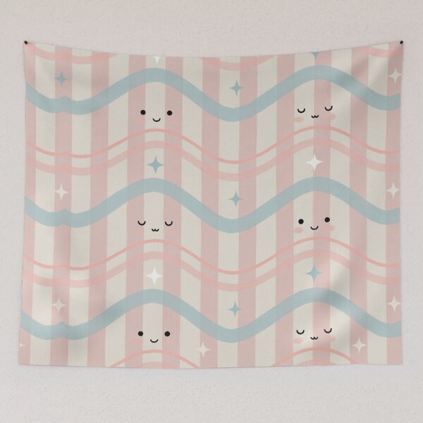 Item preview, Cute Pastel Wavy Smile Pattern designed and sold by SassyArtistry.