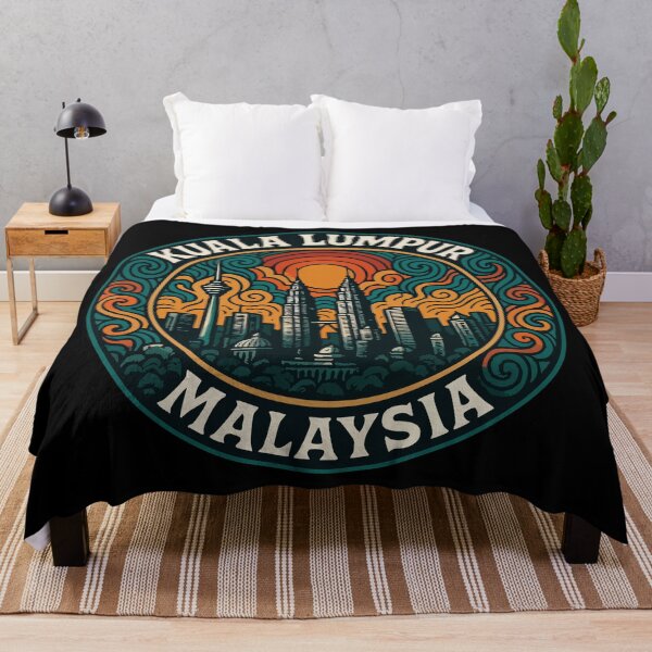 Item preview, Kuala Lumpur Malaysia Trippy Art Retro designed and sold by TomFrontierArt.