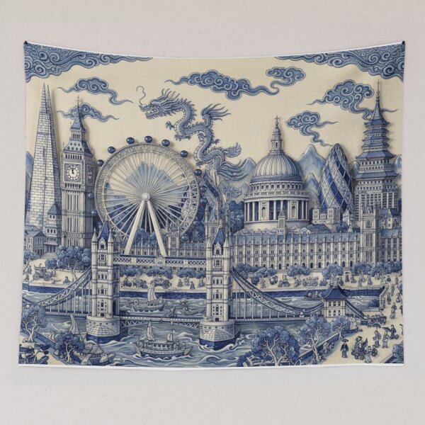 Item preview, Copy of Willow Pattern London Panorama 2 designed and sold by NickWhittleArt.