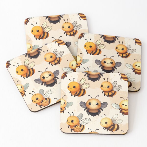 Item preview, Cute Kawaii Bee Pattern designed and sold by SassyArtistry.