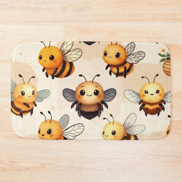 Item preview, Cute Kawaii Bee Pattern designed and sold by SassyArtistry.