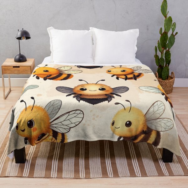 Item preview, Cute Kawaii Bee Pattern designed and sold by SassyArtistry.