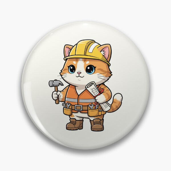 Item preview, Construction Worker Cat designed and sold by HoopeStylee.