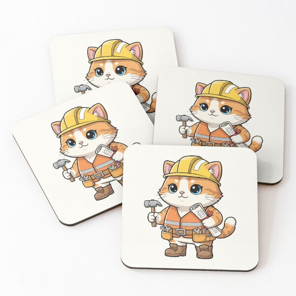 Item preview, Construction Worker Cat designed and sold by HoopeStylee.