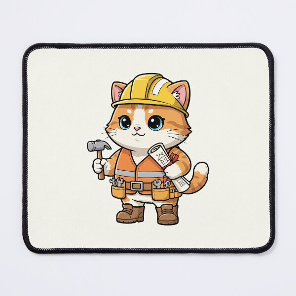 Item preview, Construction Worker Cat designed and sold by HoopeStylee.