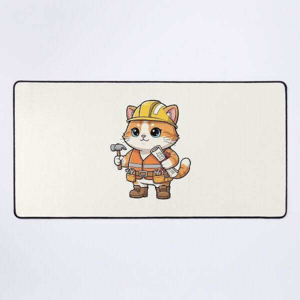 Item preview, Construction Worker Cat designed and sold by HoopeStylee.