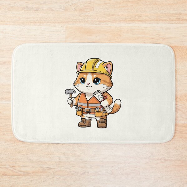 Item preview, Construction Worker Cat designed and sold by HoopeStylee.