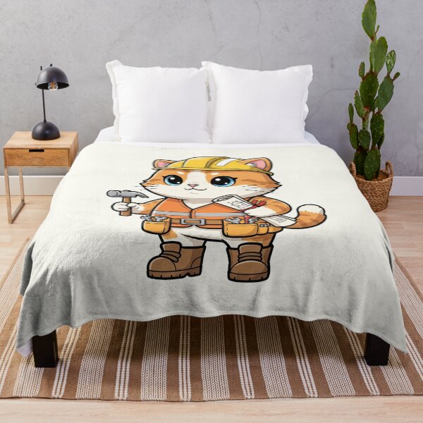 Item preview, Construction Worker Cat designed and sold by HoopeStylee.