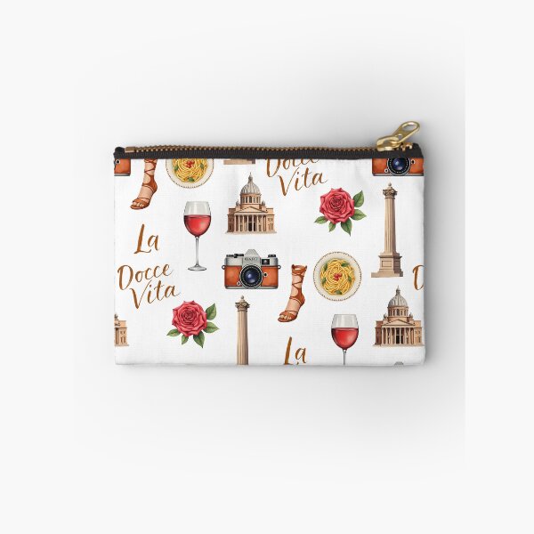Item preview, Watercolor clipart of Rome featuring famous landmarks, food, drinks, and items related to Italian culture designed and sold by SpaceartLilu.