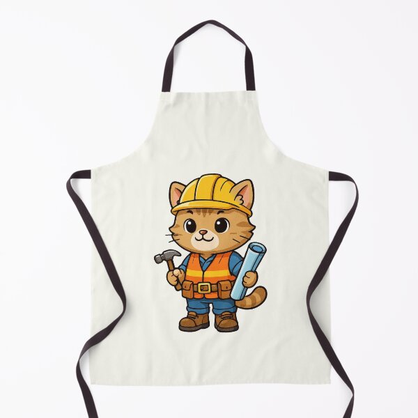 Item preview, Cute Builder Cat designed and sold by HoopeStylee.