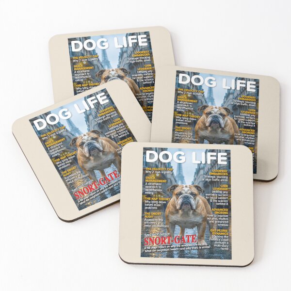 Item preview, DOG LIFE Magazine: English Bulldog Snort-Gate Edition Parody designed and sold by FrancophileFun.