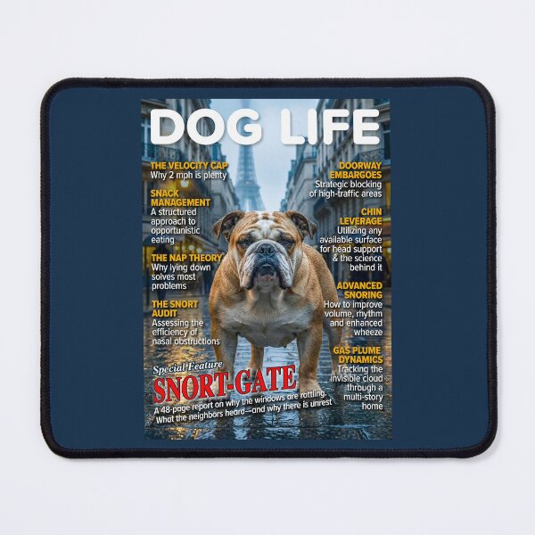 Item preview, DOG LIFE Magazine: English Bulldog Snort-Gate Edition Parody designed and sold by FrancophileFun.