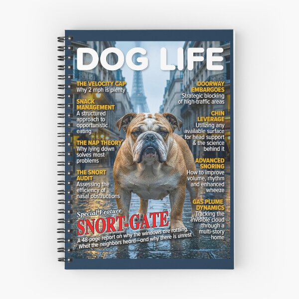 Item preview, DOG LIFE Magazine: English Bulldog Snort-Gate Edition Parody designed and sold by FrancophileFun.
