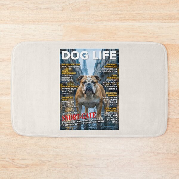 Item preview, DOG LIFE Magazine: English Bulldog Snort-Gate Edition Parody designed and sold by FrancophileFun.