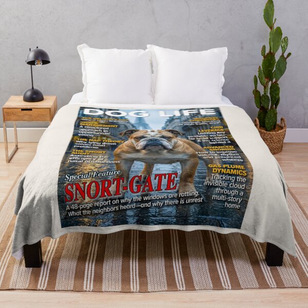 Item preview, DOG LIFE Magazine: English Bulldog Snort-Gate Edition Parody designed and sold by FrancophileFun.
