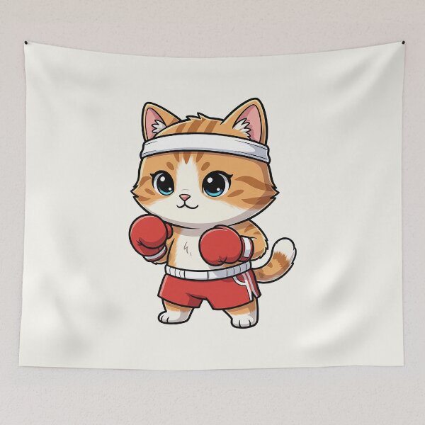 Item preview, Boxer Fighter Cat designed and sold by HoopeStylee.