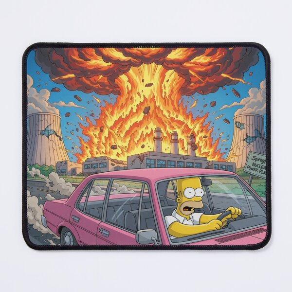Item preview, Homer Driving Away from Nuclear Plant Explosion designed and sold by DohLab.