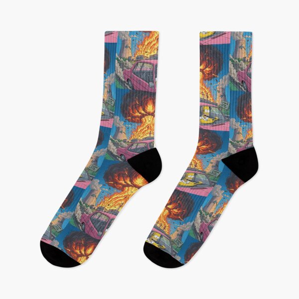 Item preview, Homer Driving Away from Nuclear Plant Explosion designed and sold by DohLab.