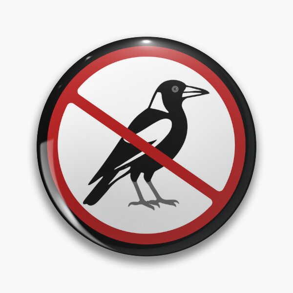 Item preview, Prohibited Sign, Magpie Sign, Birds, Novelty Sign designed and sold by AASparksDesigns.