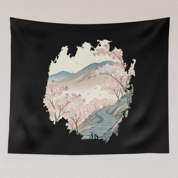 Item preview, Path of Petals - Ukiyo-e Mountain Trail designed and sold by Ixnor.