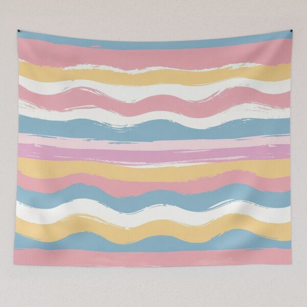 Item preview, Pastel Painted Wavy Stripes designed and sold by SassyArtistry.