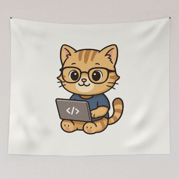 Item preview, Programmer Cat Coding Cute designed and sold by HoopeStylee.