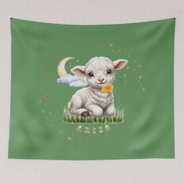 Item preview, Cute Aries Zodiac Ram - Kids Astrology Animal Design designed and sold by EnlightArt.
