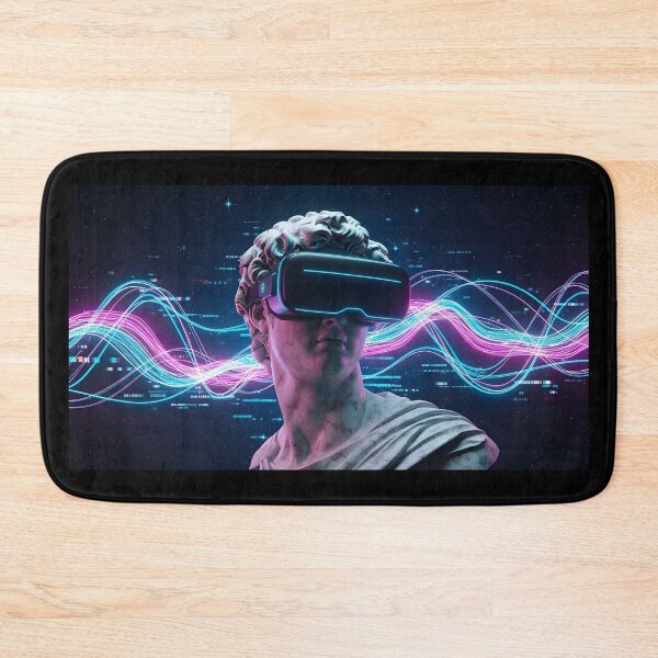 Item preview, Cyberpunk David - Neon Vaporwave VR Statue Aesthetic designed and sold by powersunlight.