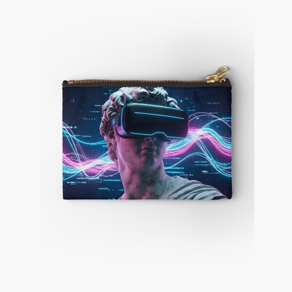 Item preview, Cyberpunk David - Neon Vaporwave VR Statue Aesthetic designed and sold by powersunlight.