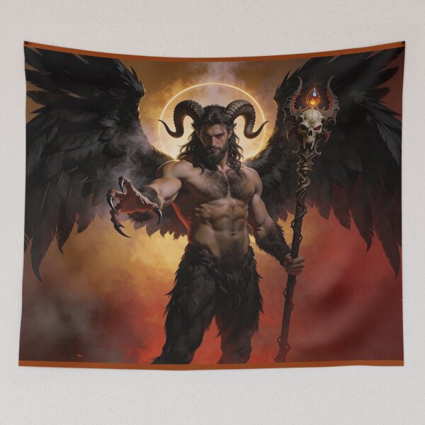Item preview, Infernal Horned God - Lord of Fire and Shadow designed and sold by MysticOzzy.